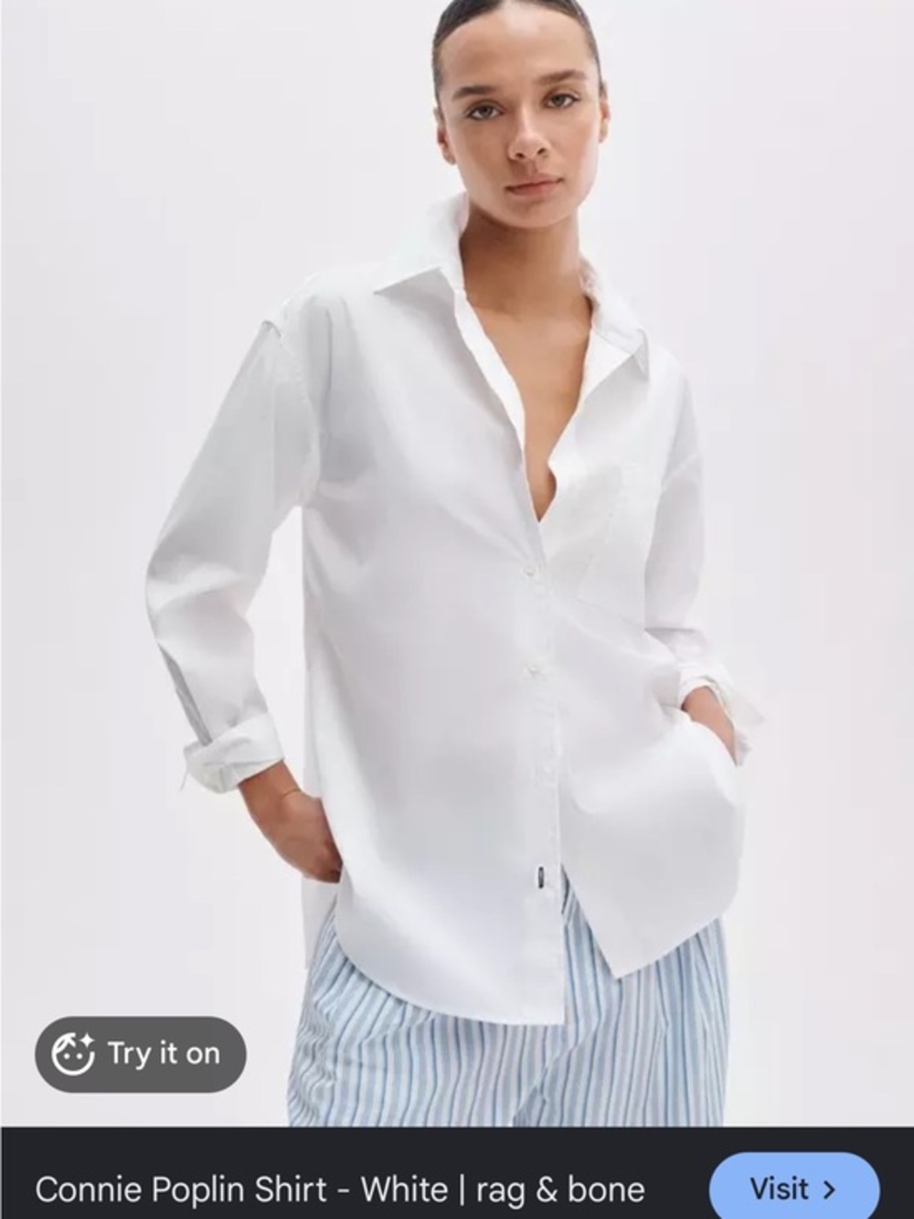 Lamarque White Collared Button-Up Shirt open back white shirt - XS